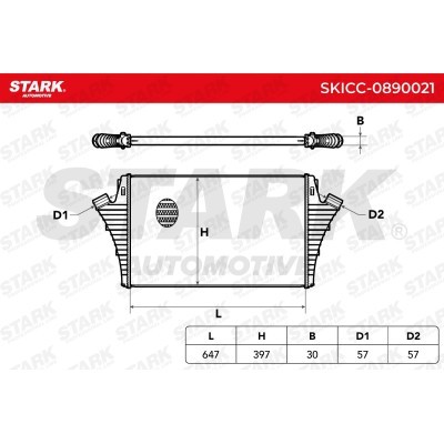 Intercooler, Charger Stark SKICC-0890021 SKICC-0890021 - photo 6
