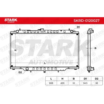 Radiator, Engine Cooling Stark SKRD-0120027 SKRD-0120027 - photo 3