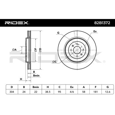Brake Disc RIDEX 82B1372 82B1372 - photo 6