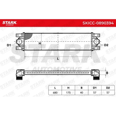 Intercooler, Charger Stark SKICC-0890394 SKICC-0890394 - photo 7