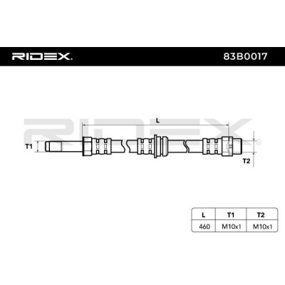 Brake Hose RIDEX 83B0017 83B0017 - photo 3