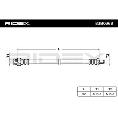 Brake Hose RIDEX 83B0368 83B0368 - photo 3