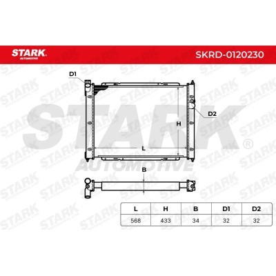 Radiator, Engine Cooling Stark SKRD-0120230 SKRD-0120230 - photo 6