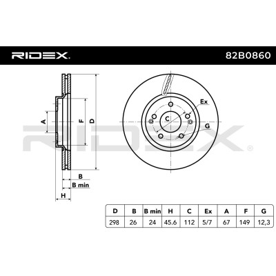 Brake Disc RIDEX 82B0860 82B0860 - photo 8