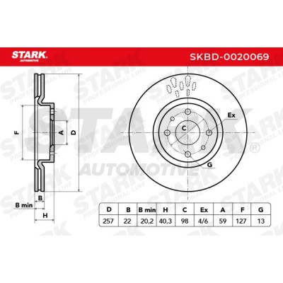 Brake Disc Stark SKBD-0020069 SKBD-0020069 - photo 6
