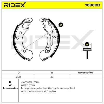 Brake Pads Set RIDEX 70B0103 70B0103 - photo 6