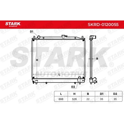 Radiator, Engine Cooling Stark SKRD-0120055 SKRD-0120055 - photo 6