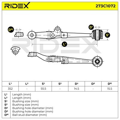 Control Arm RIDEX 273C1072 273C1072 - photo 7
