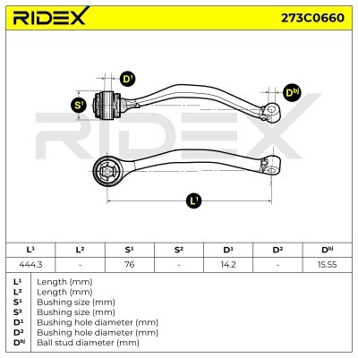 Control Arm RIDEX 273C0660 273C0660 - photo 5