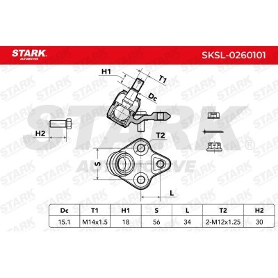 Ball Joint Stark SKSL-0260101 SKSL-0260101 - photo 4