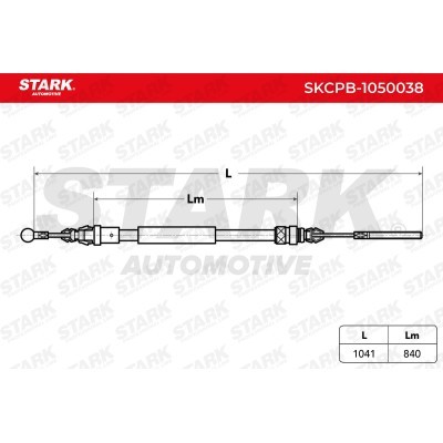 Cable Pull, Parking Brake Stark SKCPB-1050038 SKCPB-1050038 - photo 3