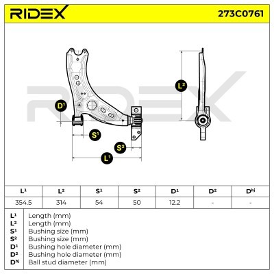 Control Arm RIDEX 273C0761 273C0761 - photo 6