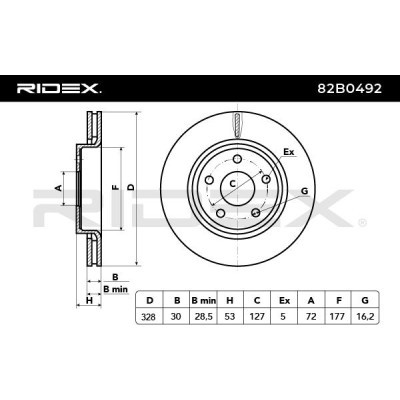 Brake Disc RIDEX 82B0492 82B0492 - photo 4