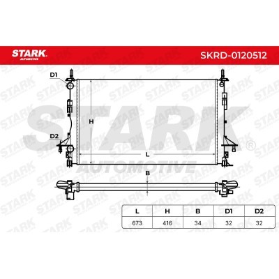 Radiator, Engine Cooling Stark SKRD-0120512 SKRD-0120512 - photo 4
