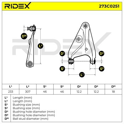 Control Arm RIDEX 273C0251 273C0251 - photo 8