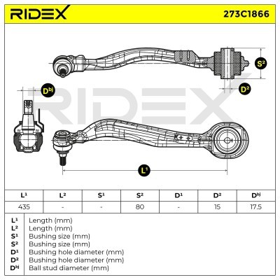 Control Arm RIDEX 273C1866 273C1866 - photo 6