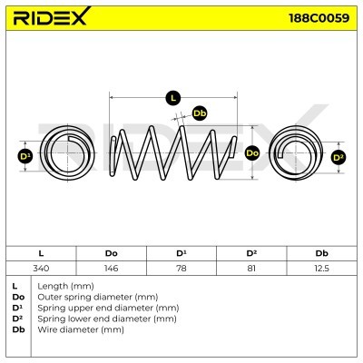 Suspension Spring RIDEX 188C0059 188C0059 - photo 5