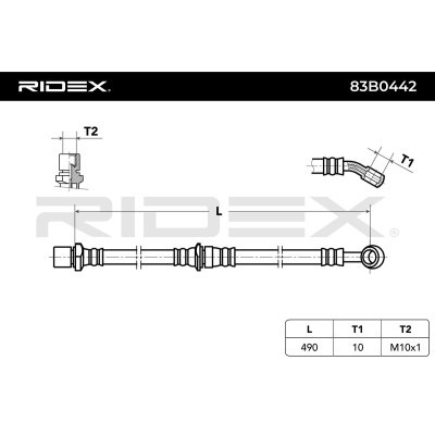 Brake Hose RIDEX 83B0442 83B0442 - photo 5