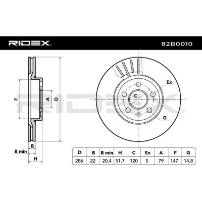Brake Disc RIDEX 82B0010 82B0010 - photo 8