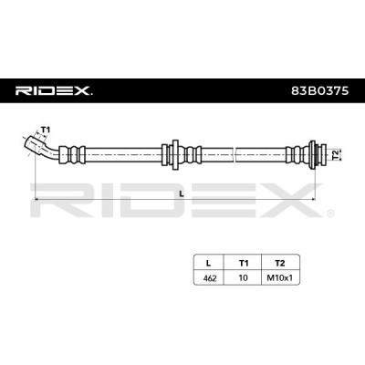 Brake Hose RIDEX 83B0375 83B0375 - photo 3