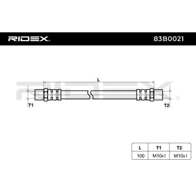 Brake Hose RIDEX 83B0021 83B0021 - photo 3