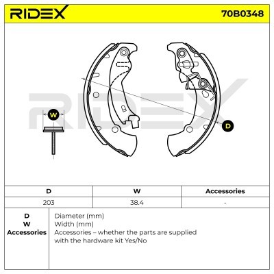 Brake Pads Set RIDEX 70B0348 70B0348 - photo 5