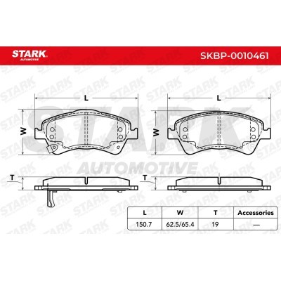 Brake Pads Set Stark SKBP-0010461 SKBP-0010461 - photo 3