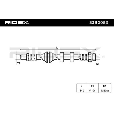 Brake Hose RIDEX 83B0083 83B0083 - photo 3