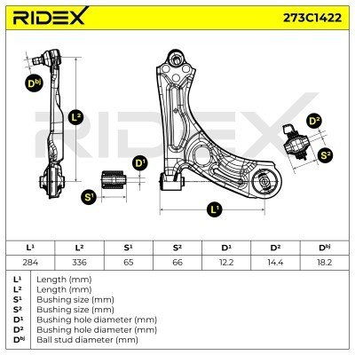Control Arm RIDEX 273C1422 273C1422 - photo 7