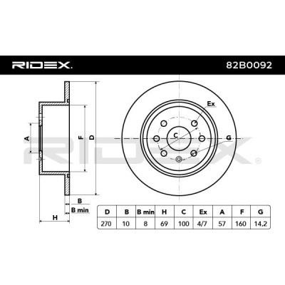 Brake Disc RIDEX 82B0092 82B0092 - photo 3