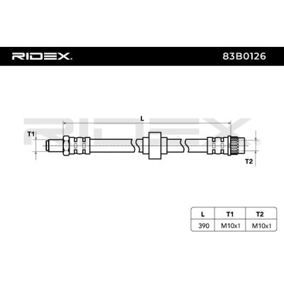 Brake Hose RIDEX 83B0126 83B0126 - photo 3