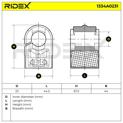 Stabiliser Bar Mounting RIDEX 1334A0231 1334A0231 - photo 5