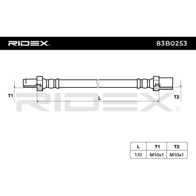 Brake Hose RIDEX 83B0253 83B0253 - photo 6