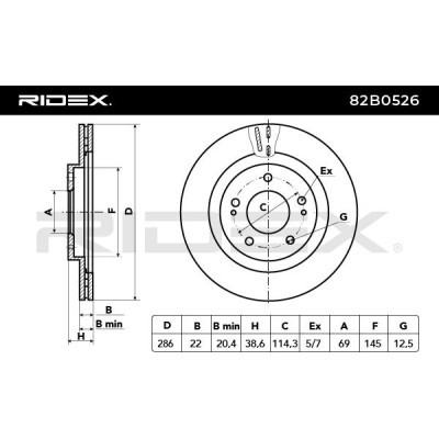 Brake Disc RIDEX 82B0526 82B0526 - photo 6