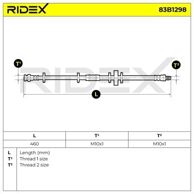 Brake Hose RIDEX 83B1298 83B1298 - photo 5
