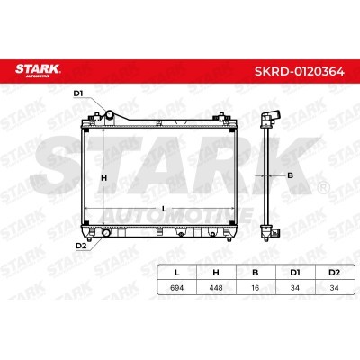 Radiator, Engine Cooling Stark SKRD-0120364 SKRD-0120364 - photo 4