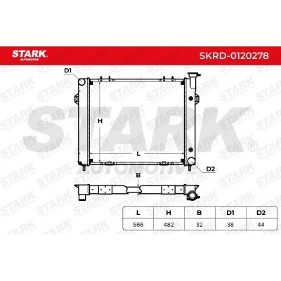 Radiator, Engine Cooling Stark SKRD-0120278 SKRD-0120278 - photo 4