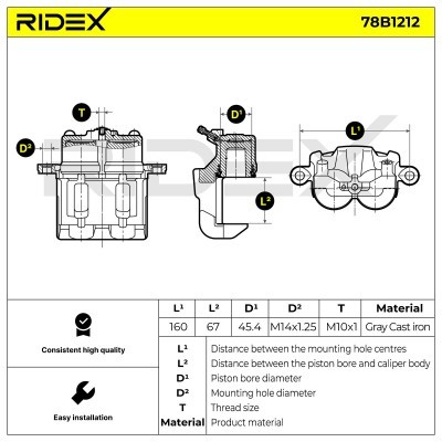 Brake Caliper RIDEX 78B1212 78B1212 - photo 7