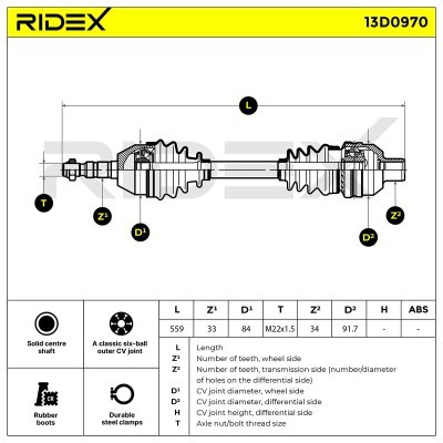 Drive Shaft RIDEX 13D0970 13D0970 - photo 7
