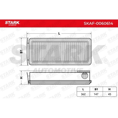 Air Filter Stark SKAF-0060614 SKAF-0060614 - photo 3