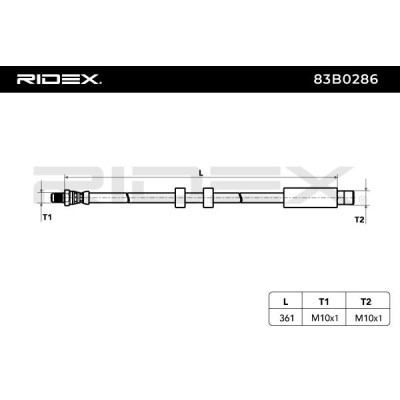 Brake Hose RIDEX 83B0286 83B0286 - photo 4