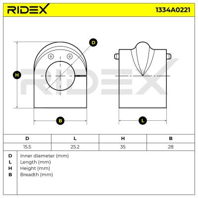 Stabiliser Bar Mounting RIDEX 1334A0221 1334A0221 - photo 6