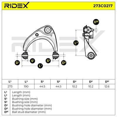 Control Arm RIDEX 273C0217 273C0217 - photo 4