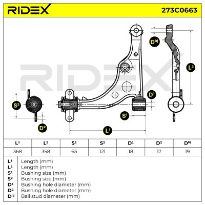 Control Arm RIDEX 273C0663 273C0663 - photo 5