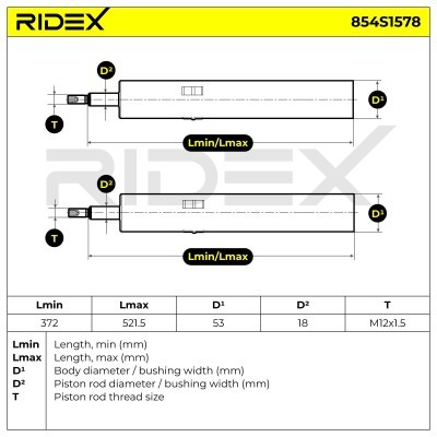 Shock Absorber RIDEX 854S1578 854S1578 - photo 9