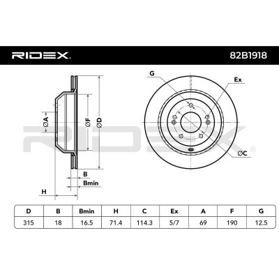 Brake Disc RIDEX 82B1918 82B1918 - photo 6