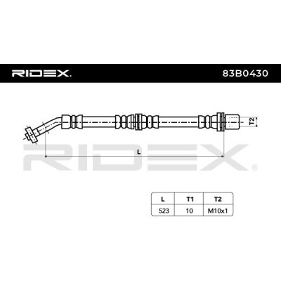 Brake Hose RIDEX 83B0430 83B0430 - photo 3