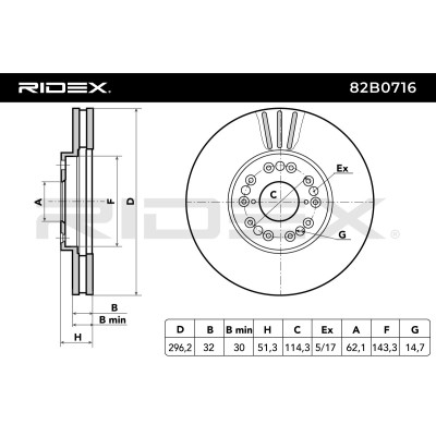Brake Disc RIDEX 82B0716 82B0716 - photo 8