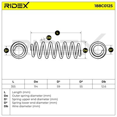 Suspension Spring RIDEX 188C0125 188C0125 - photo 4