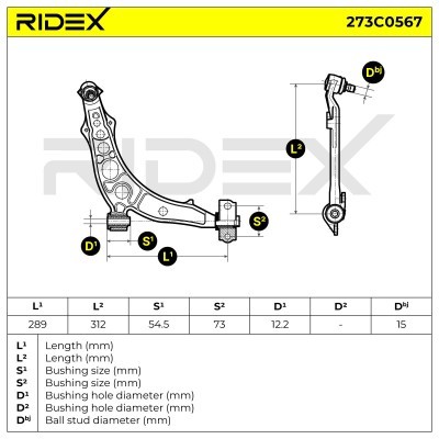Control Arm RIDEX 273C0567 273C0567 - photo 6